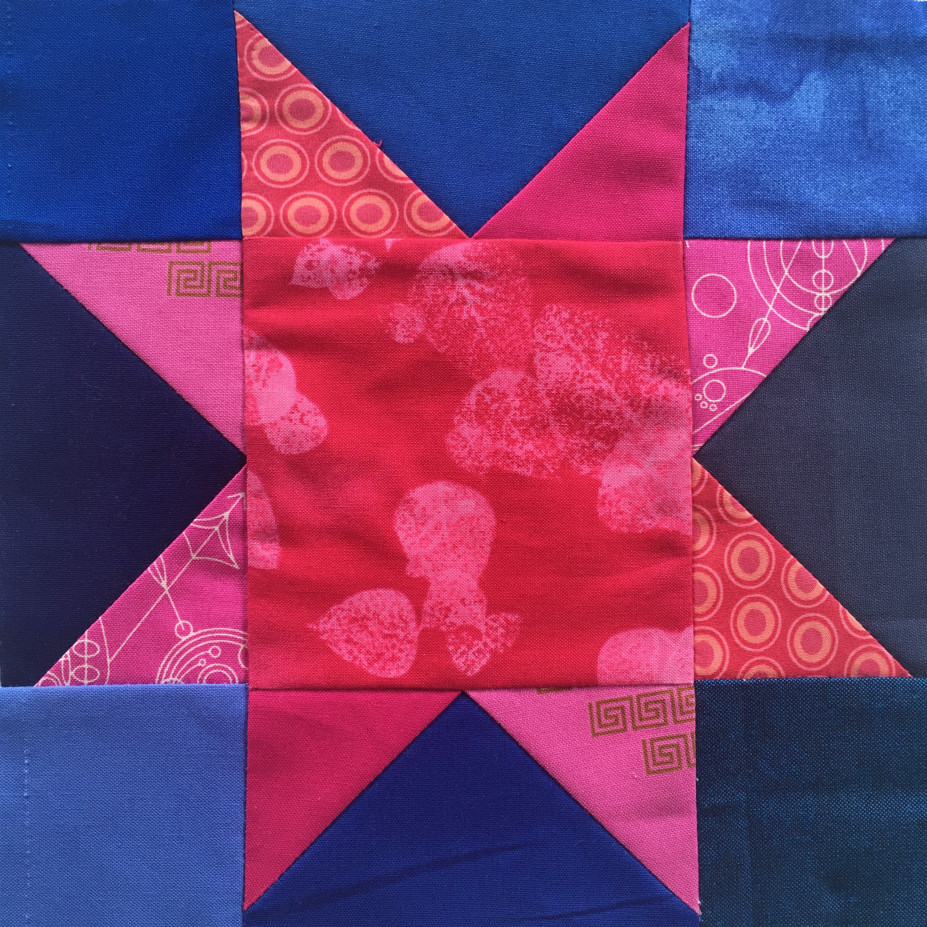 Stellar BOM Month 2 Sawtooth Star Quilt Block And Colour Ideas Blossom Heart Quilts