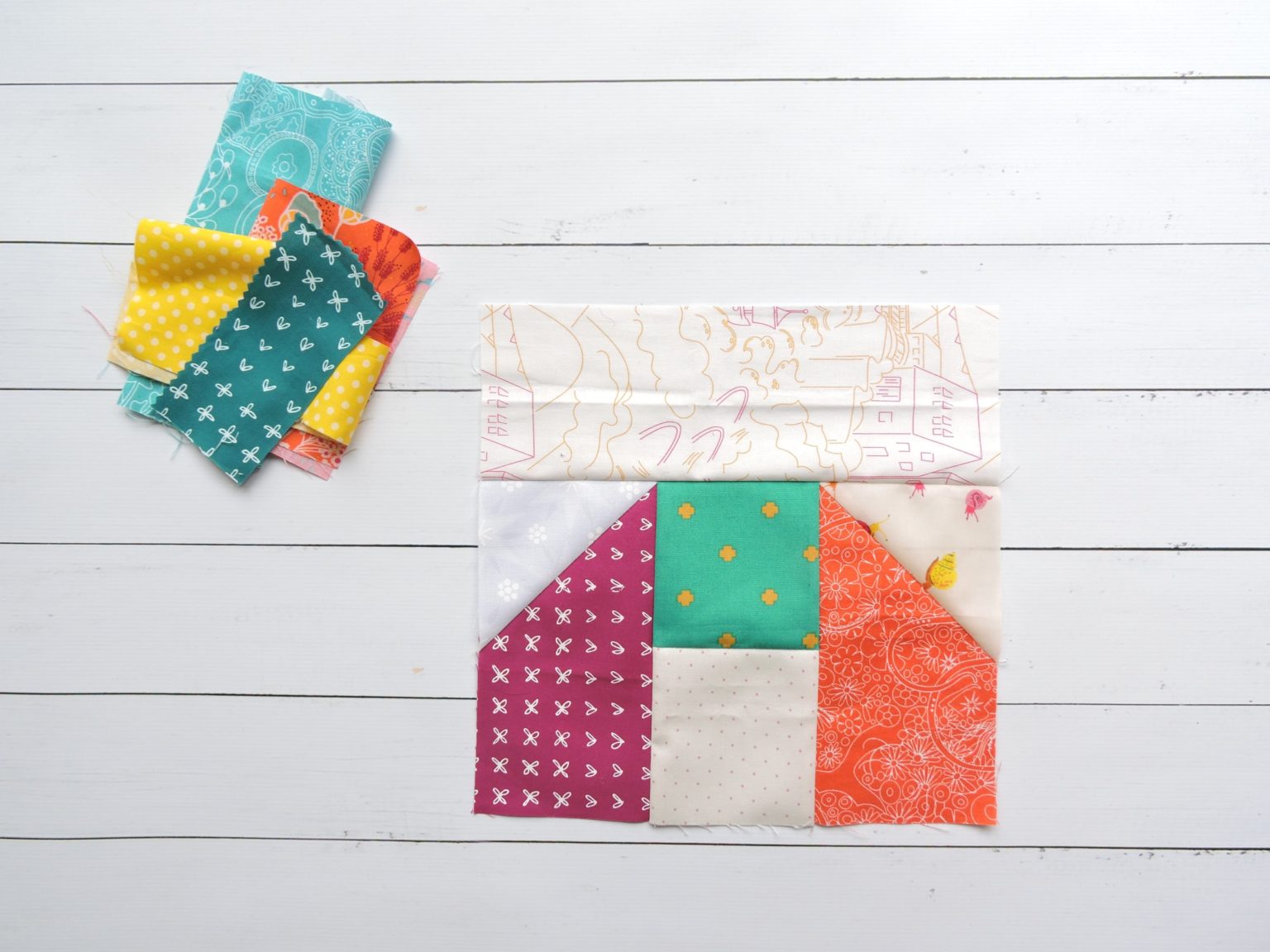 Happy Scrappy QAL Arch Blocks Blossom Heart Quilts